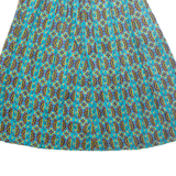 Womens A-Line Skirt Blue Midi Crazy Pattern S