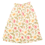 SK & COMPANY Womens A-Line Skirt Yellow Midi Floral UK 4