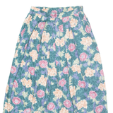 CLASSICS Womens A-Line Skirt Green Midi Floral UK 10
