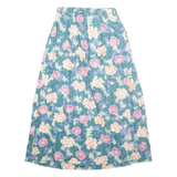 CLASSICS Womens A-Line Skirt Green Midi Floral UK 10