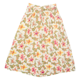 SK & COMPANY Womens A-Line Skirt Yellow Midi Floral UK 8