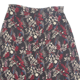 SAG HARBOR Womens A-Line Skirt Brown Midi Floral L