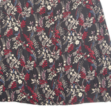 SAG HARBOR Womens A-Line Skirt Brown Midi Floral L