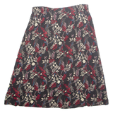 SAG HARBOR Womens A-Line Skirt Brown Midi Floral L