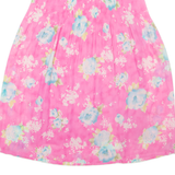 Womens A-Line Skirt Pink Long Floral XS