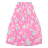 Womens A-Line Skirt Pink Long Floral XS