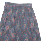 FUNDAMENTAL THINGS Womens Pleated Skirt Blue Midi Floral UK 18
