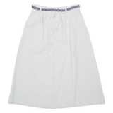 KAKI ROBERTS Belted Womens A-Line Skirt Grey Midi UK 10