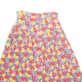 Womens A-Line Skirt Pink Midi Floral M