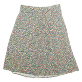 Womens A-Line Skirt Green Midi Floral M