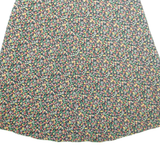 Womens A-Line Skirt Green Midi Floral M
