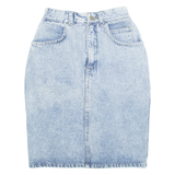 STEFANIE STYLE Womens Straight Skirt Blue Knee Length Denim XXS