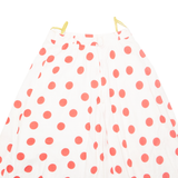 Womens Flare Skirt White Midi Polka Dot XS
