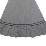 Womens Flare Skirt Grey Midi Viscose S