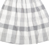Womens A-Line Skirt White Midi Striped S