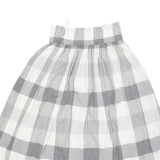 Womens A-Line Skirt White Midi Striped S