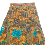 CONNECTIONS Womens A-Line Skirt Yellow Midi Crazy Pattern XS
