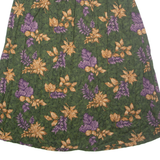 INTRIGUING THREADS Womens A-Line Skirt Green Long Floral M