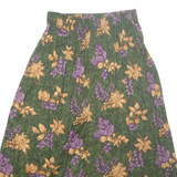 INTRIGUING THREADS Womens A-Line Skirt Green Long Floral M