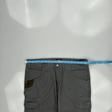 Wrangler Cargo Trousers - 39W 30L Grey Cotton