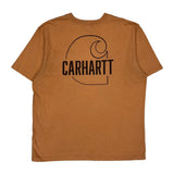 Carhartt T-Shirt - Large Orange Cotton
