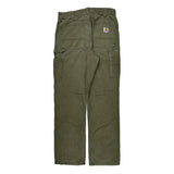 Carhartt Double Knee Carpenter Pants - 30W 31L Green Cotton