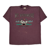 Mt. Rushmore National Memorial Prairie Mountain Graphic T-Shirt - XL Purple Cotton