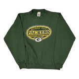 Green Bay Packers Logo Athletics Nfl Sweatshirt - Medium Green Cotton Blend