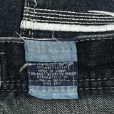 Raider Hip Hop Jeans - 38W 32L Dark Wash Cotton