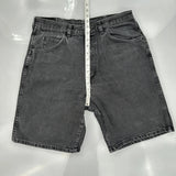 Wrangler Denim Shorts - 32W 9L Grey Cotton