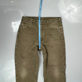 Carhartt Flannel Lined Pants - 34W 33L Brown Cotton