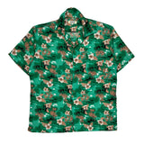 Malibu Surf Floral Hawaiian Shirt - XL Green Polyester