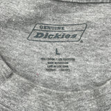 Dickies T-Shirt - Large Gray Cotton Blend