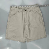 Wrangler Carpenter Shorts - 32W 9L Beige Cotton