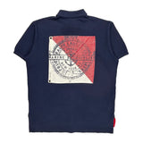 R.L.Y.C. Club Polo By Ralph Lauren Graphic Polo Shirt - Large Navy Cotton