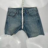 Levis Denim Shorts - 34W 10L Blue Denim