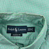 Ralph Lauren Checked Shirt - Large Green Cotton