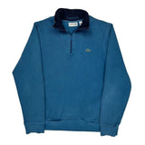 Lacoste 1/4 Zip - XL Blue Cotton