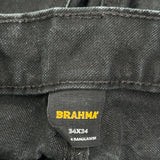 Brahma Cargo Pants - 36W 33L Black Cotton