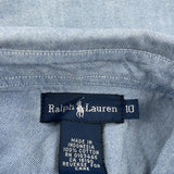 Age 10 Ralph Lauren Shirt - Medium Blue Cotton