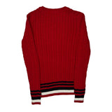 Tommy Hilfiger Cable Knit Jumper - Small Red Cotton