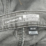 Carhartt Carpenter Trousers - 34W 32L Grey Cotton