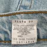 505 Levis Jeans - 33W 30L Light Wash Denim