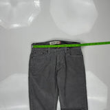 Levis Slim Jeans - 29W 30L Grey Cotton