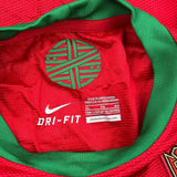 Age 13-15 2012 Portugal Home Nike Football Shirt - XL Red Polyester