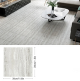 Anyhouz 10pcs Ash Vinyl Wall Tiles – Shell Stain Marble Design, Waterproof