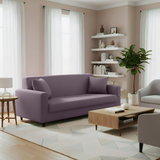 Anyseat 3-Seater Sofa Cover – Plain Purple Style Slipcover for Living Room Chair Protection