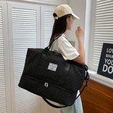 Anymom Mommy Diaper Bag Black Handbag for Mom Waterproof Tote Yoga Gym Wet Bag Large Capacity for Travel and Sports