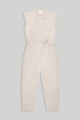 Evening Chai Jumpsuit in Light Beige