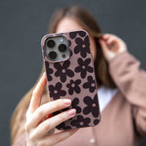 Chocolate Brown Earthy Blooms Google Pixel 9a Case